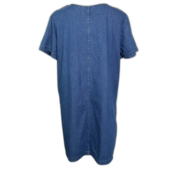 Vintage Original TY Wear Denim Dress, Women's 18W, Short Sleeves, Knee Length - Picture 2 of 14